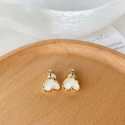 Mini Heart Clip on Earrings